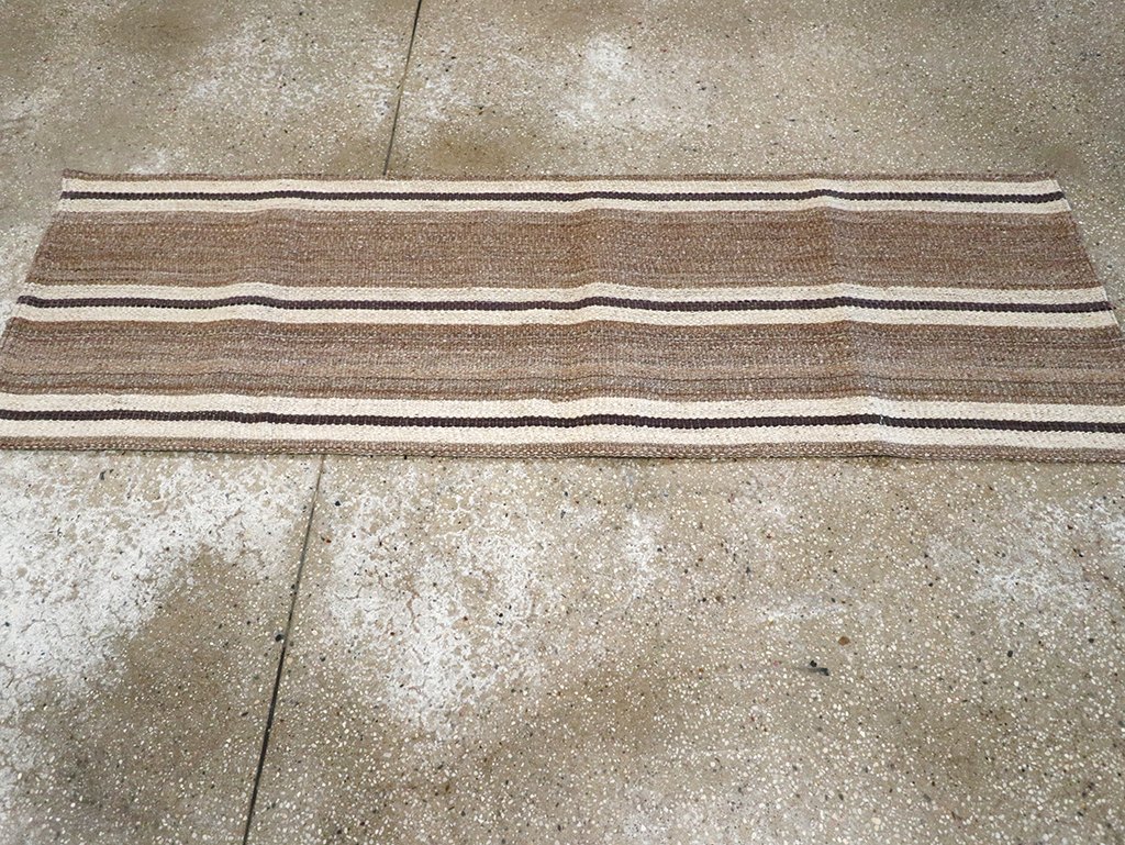 Vintage Turkish Flatweave Kilim Runner, No.33061 - Gsblank