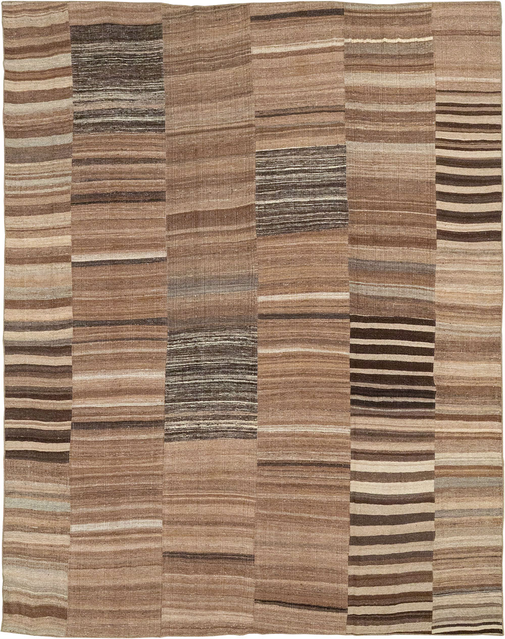 Vintage Turkish Flatweave Kilim Room Size Carpet, No.33067 - Gsblank