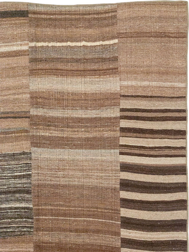 Vintage Turkish Flatweave Kilim Room Size Carpet, No.33067 - Gsblank