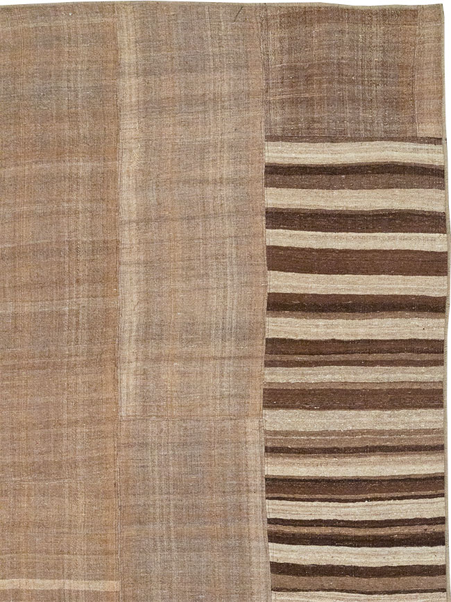 Vintage Turkish Flatweave Kilim Room Size Carpet, No.33068 - Gsblank