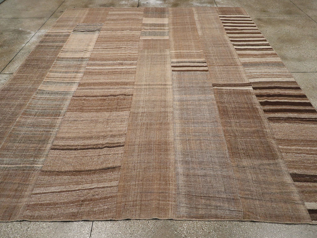 Vintage Turkish Flatweave Kilim Room Size Carpet, No.33068 - Gsblank