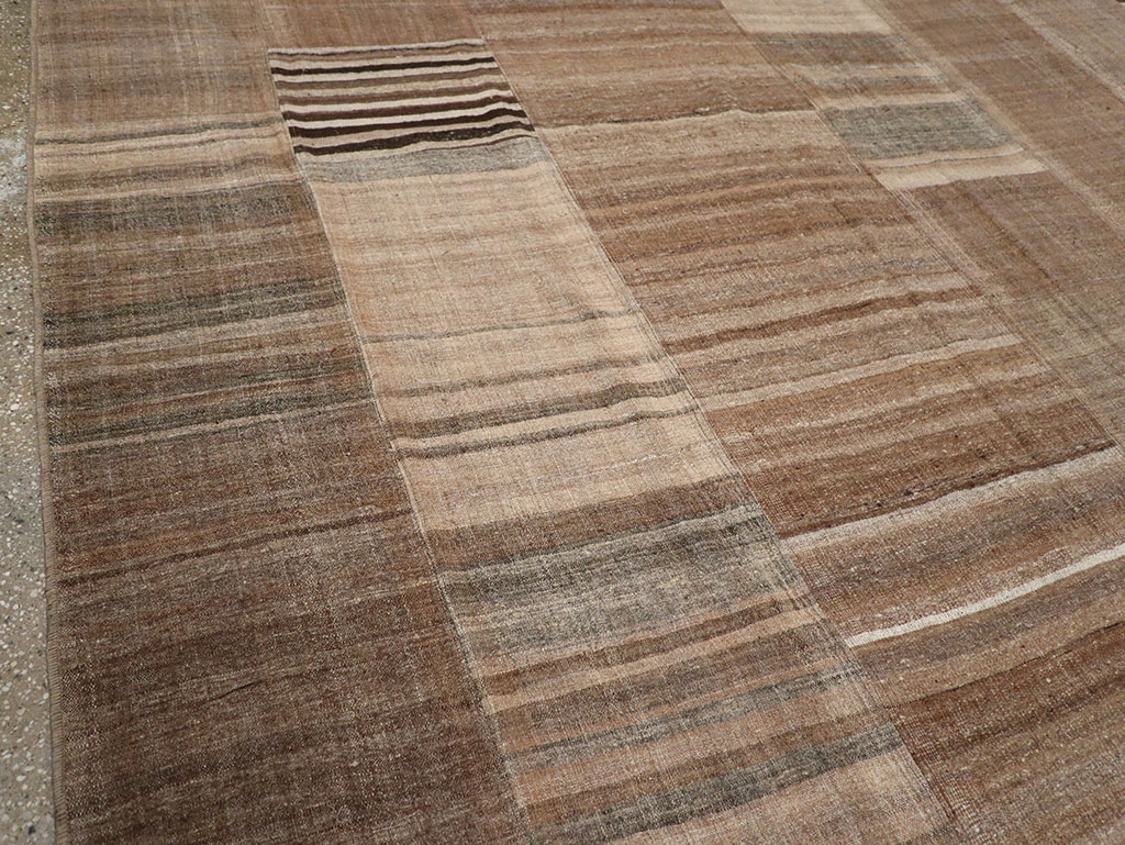 Vintage Turkish Flatweave Kilim Room Size Carpet, No.33068 - Gsblank