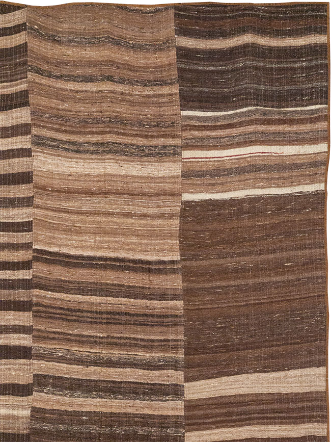 Vintage Turkish Flatweave Kilim Room Size Carpet, No.33069 - Gsblank