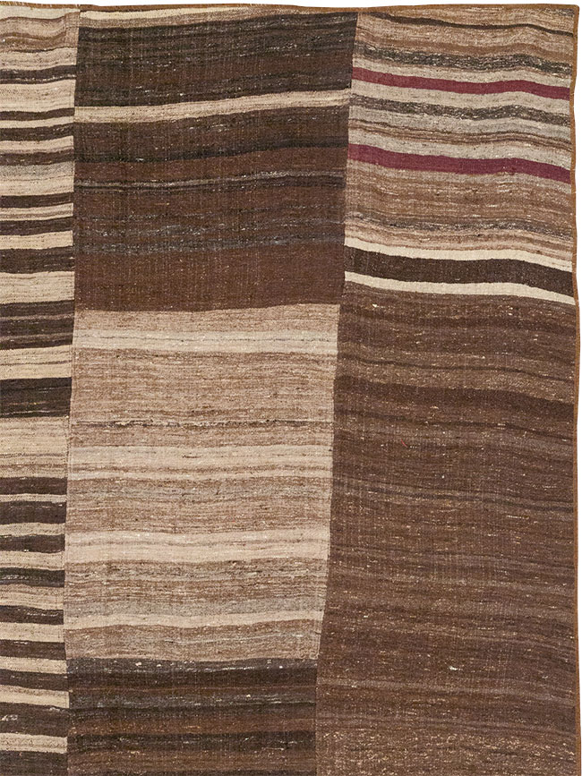 Vintage Turkish Flatweave Kilim Room Size Carpet, No.33069 - Gsblank