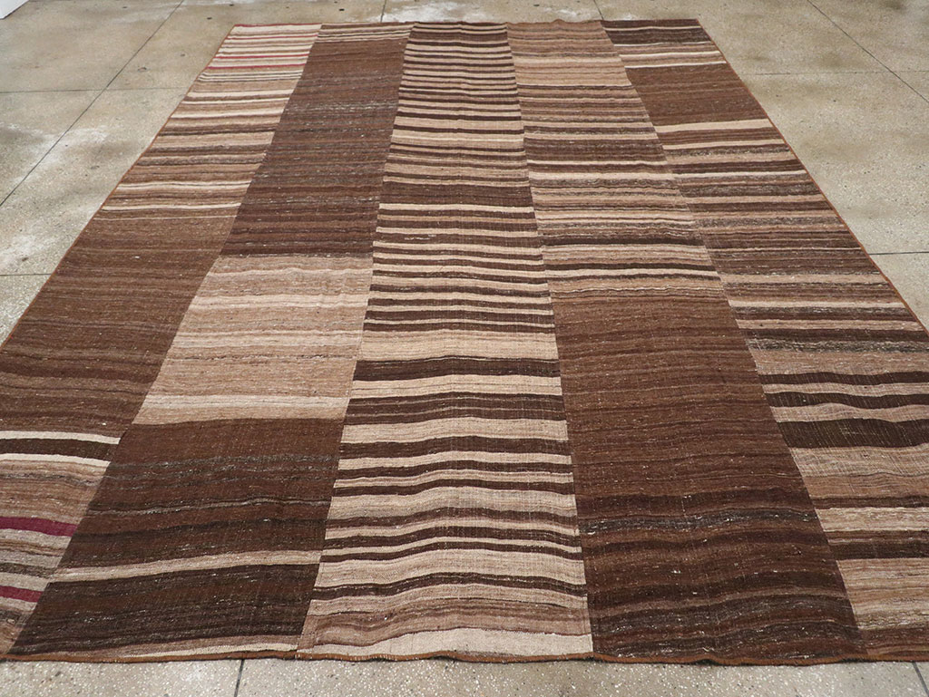 Vintage Turkish Flatweave Kilim Room Size Carpet, No.33069 - Gsblank