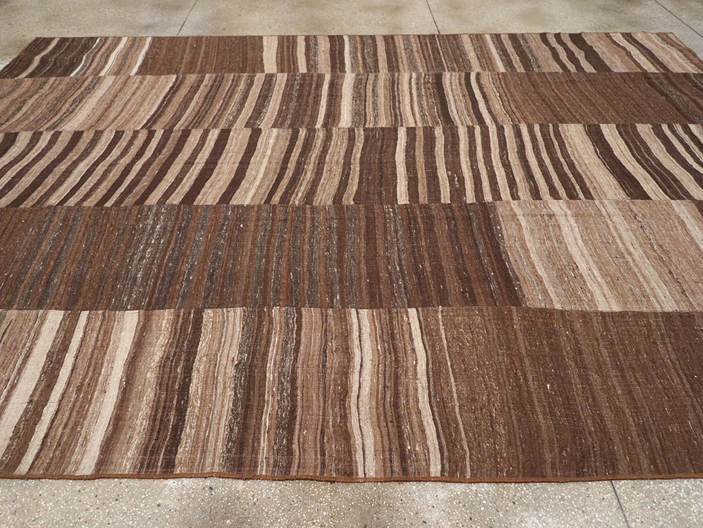 Vintage Turkish Flatweave Kilim Room Size Carpet, No.33069 - Gsblank