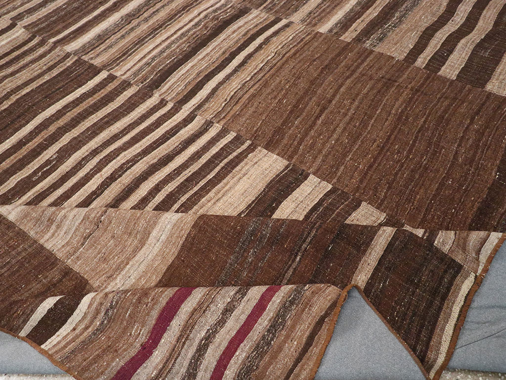 Vintage Turkish Flatweave Kilim Room Size Carpet, No.33069 - Gsblank