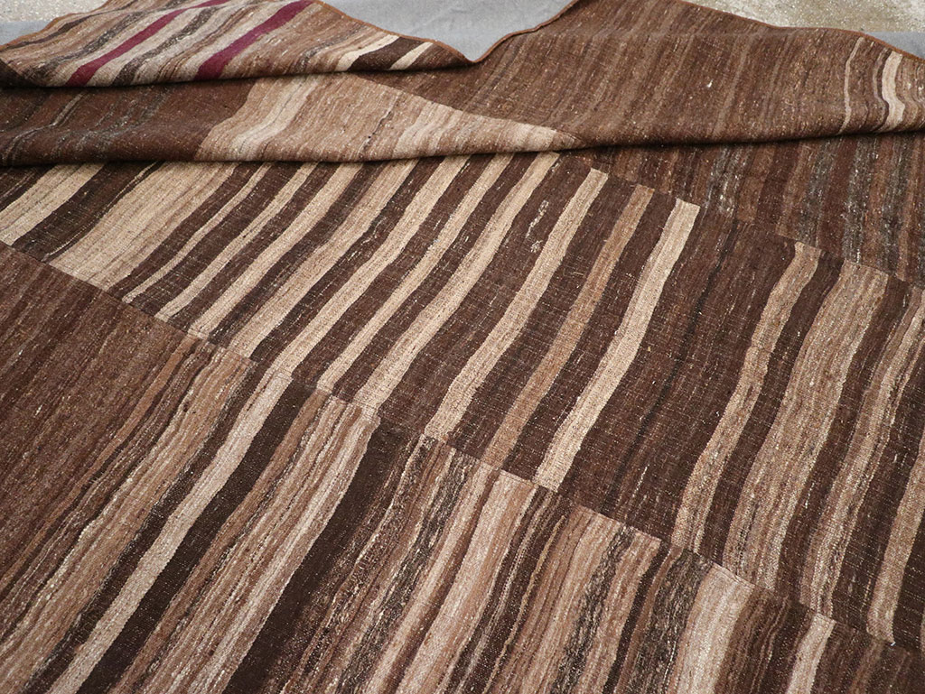 Vintage Turkish Flatweave Kilim Room Size Carpet, No.33069 - Gsblank