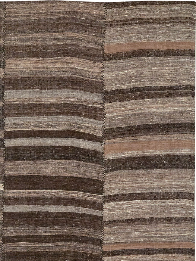 Vintage Turkish Flatweave Kilim Room Size Carpet, No.33071 - Gsblank