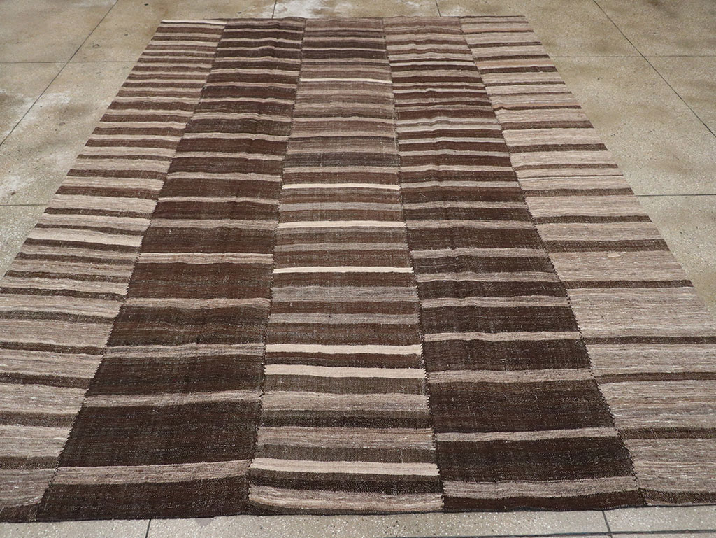 Vintage Turkish Flatweave Kilim Room Size Carpet, No.33071 - Gsblank