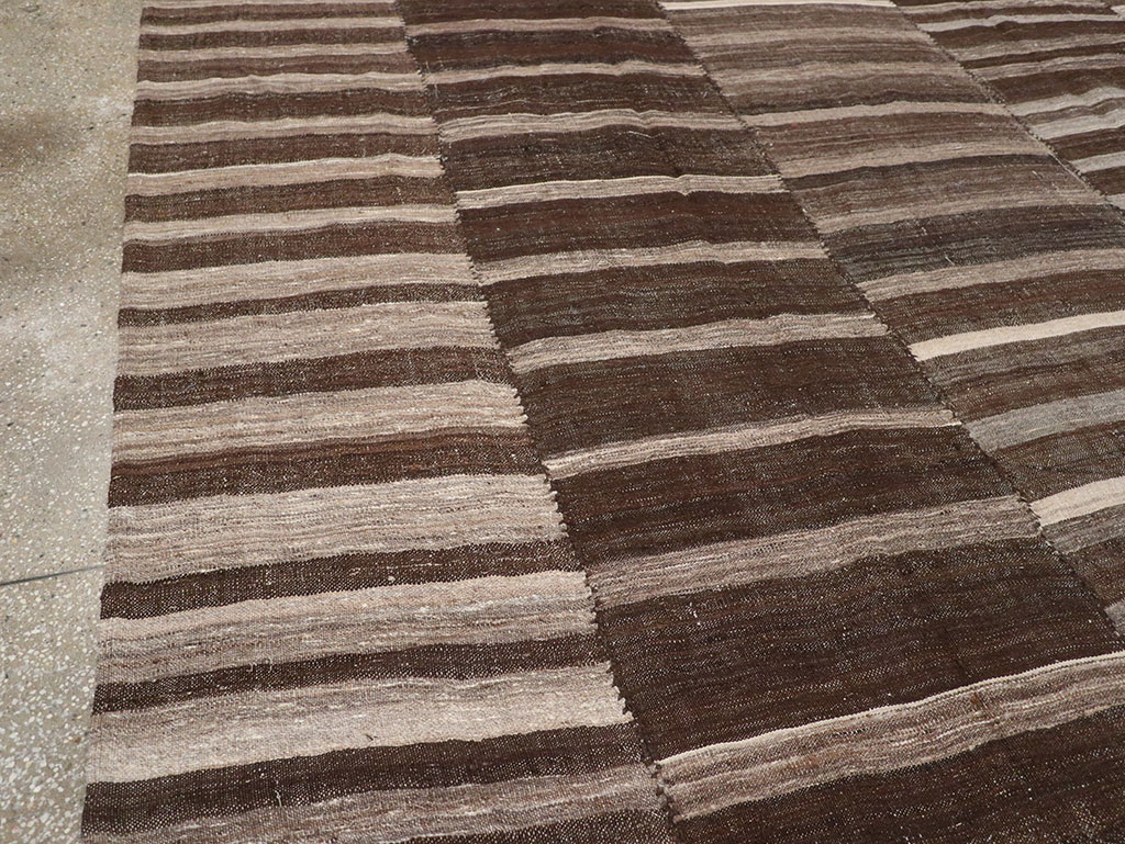 Vintage Turkish Flatweave Kilim Room Size Carpet, No.33071 - Gsblank