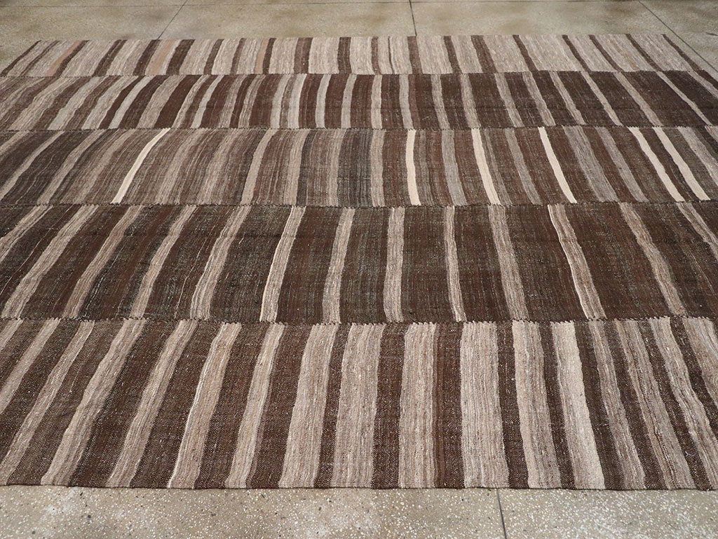 Vintage Turkish Flatweave Kilim Room Size Carpet, No.33071 - Gsblank