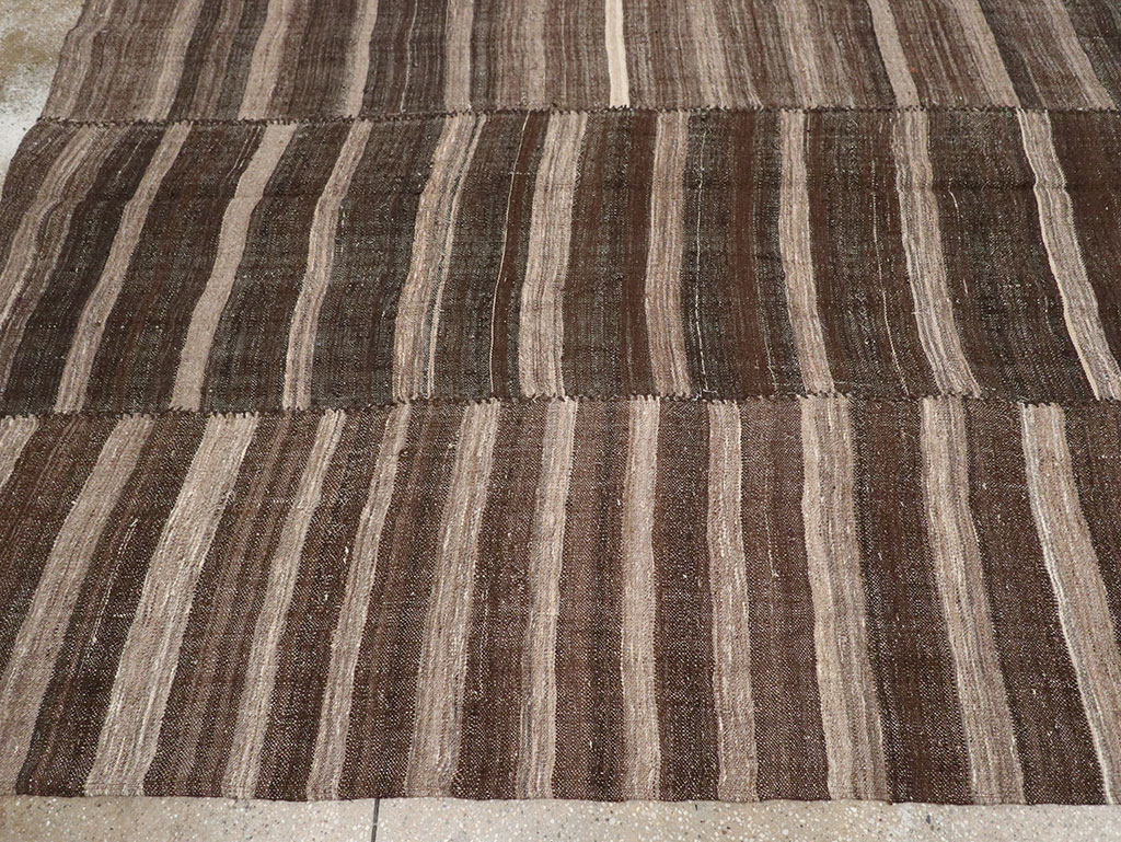 Vintage Turkish Flatweave Kilim Room Size Carpet, No.33071 - Gsblank