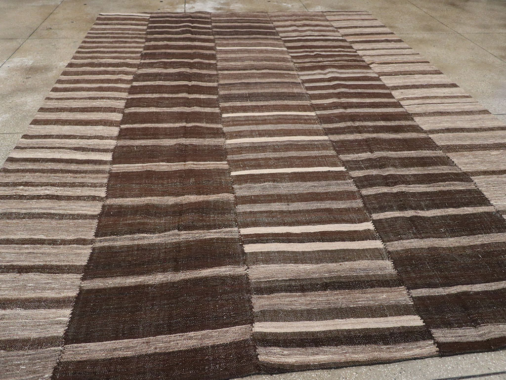 Vintage Turkish Flatweave Kilim Room Size Carpet, No.33071 - Gsblank