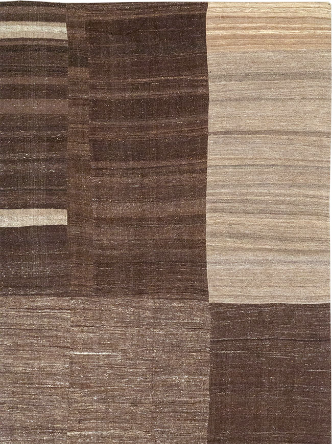 Vintage Turkish Flatweave Kilim Room Size Carpet, No.33072 - Gsblank