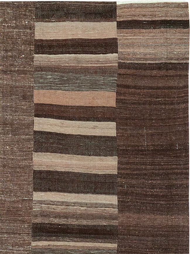 Vintage Turkish Flatweave Kilim Room Size Carpet, No.33072 - Gsblank