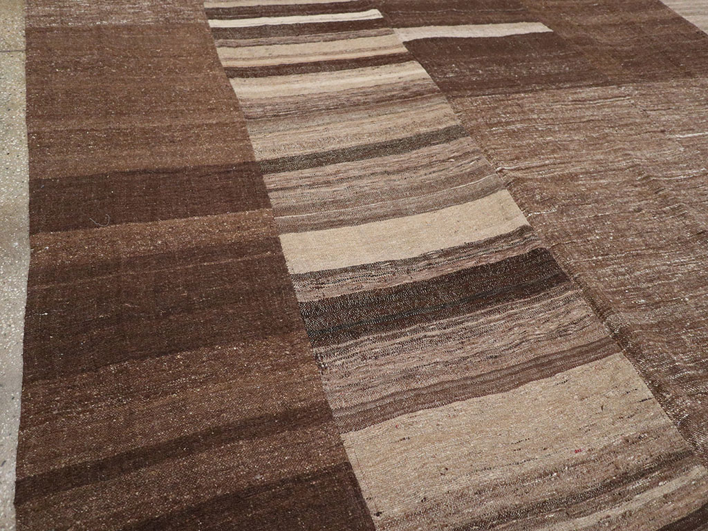 Vintage Turkish Flatweave Kilim Room Size Carpet, No.33072 - Gsblank