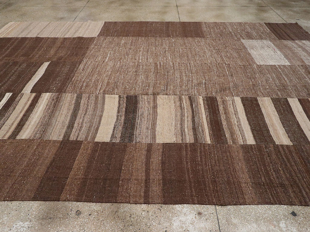 Vintage Turkish Flatweave Kilim Room Size Carpet, No.33072 - Gsblank