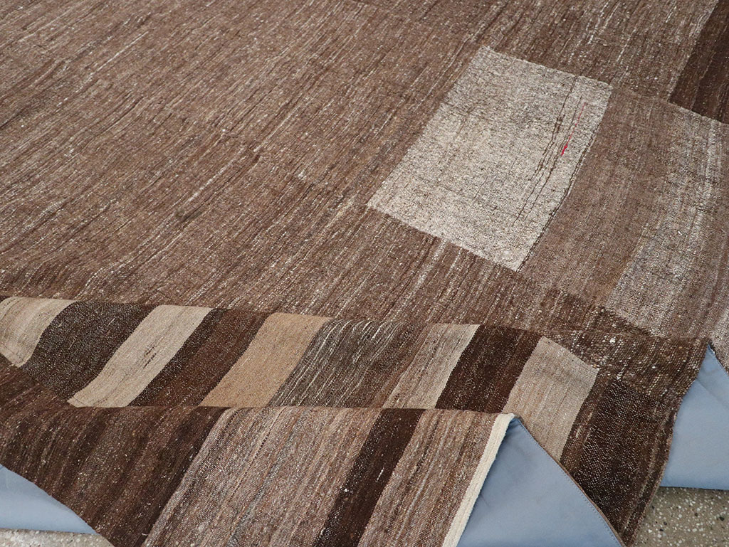 Vintage Turkish Flatweave Kilim Room Size Carpet, No.33072 - Gsblank