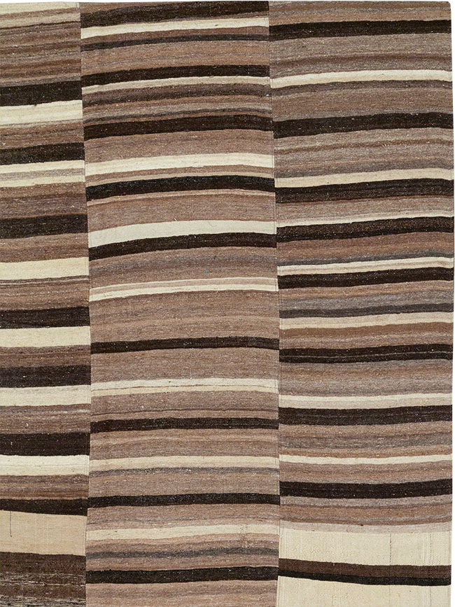 Vintage Turkish Flatweave Kilim Room Size Carpet, No.33073 - Gsblank