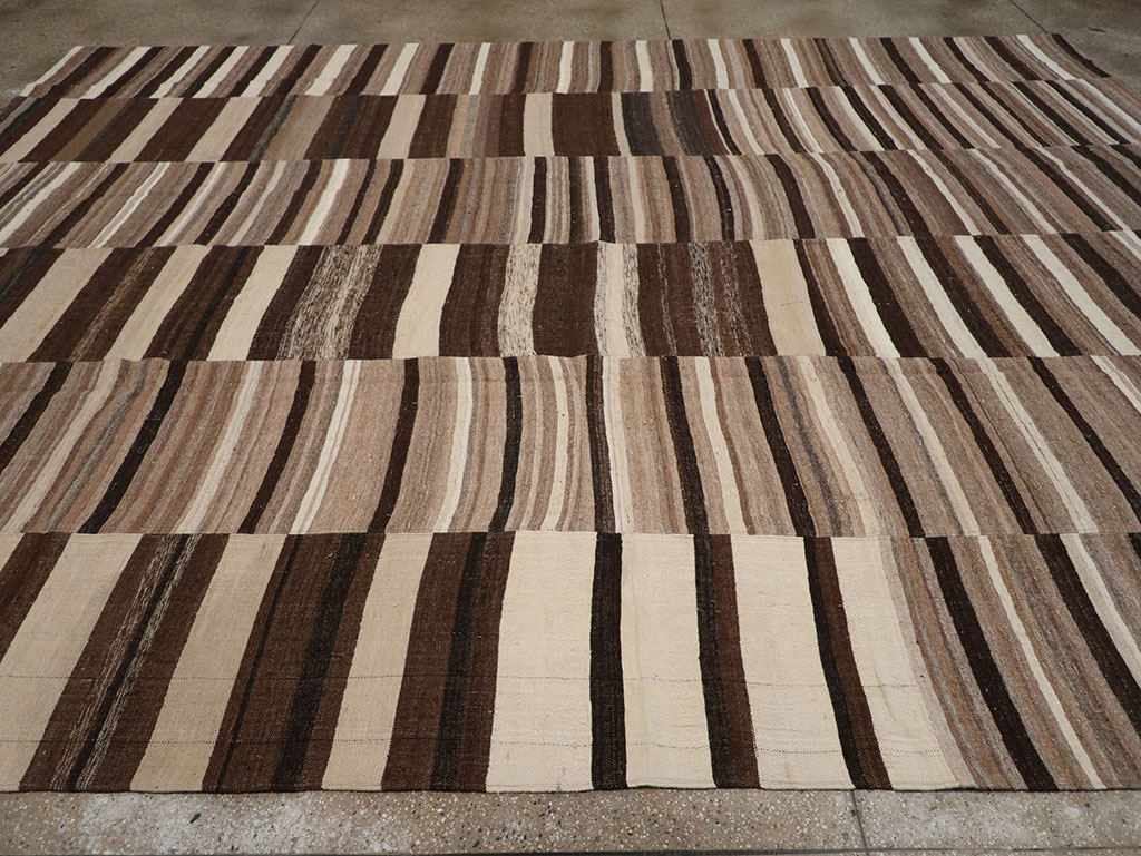 Vintage Turkish Flatweave Kilim Room Size Carpet, No.33073 - Gsblank