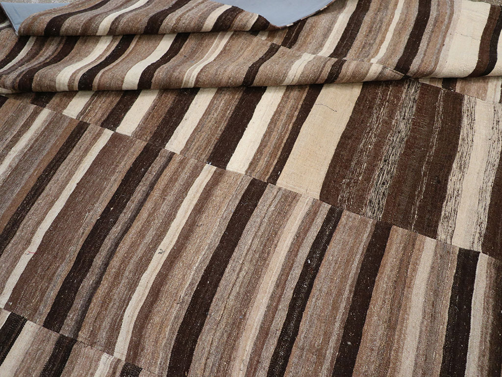 Vintage Turkish Flatweave Kilim Room Size Carpet, No.33073 - Gsblank