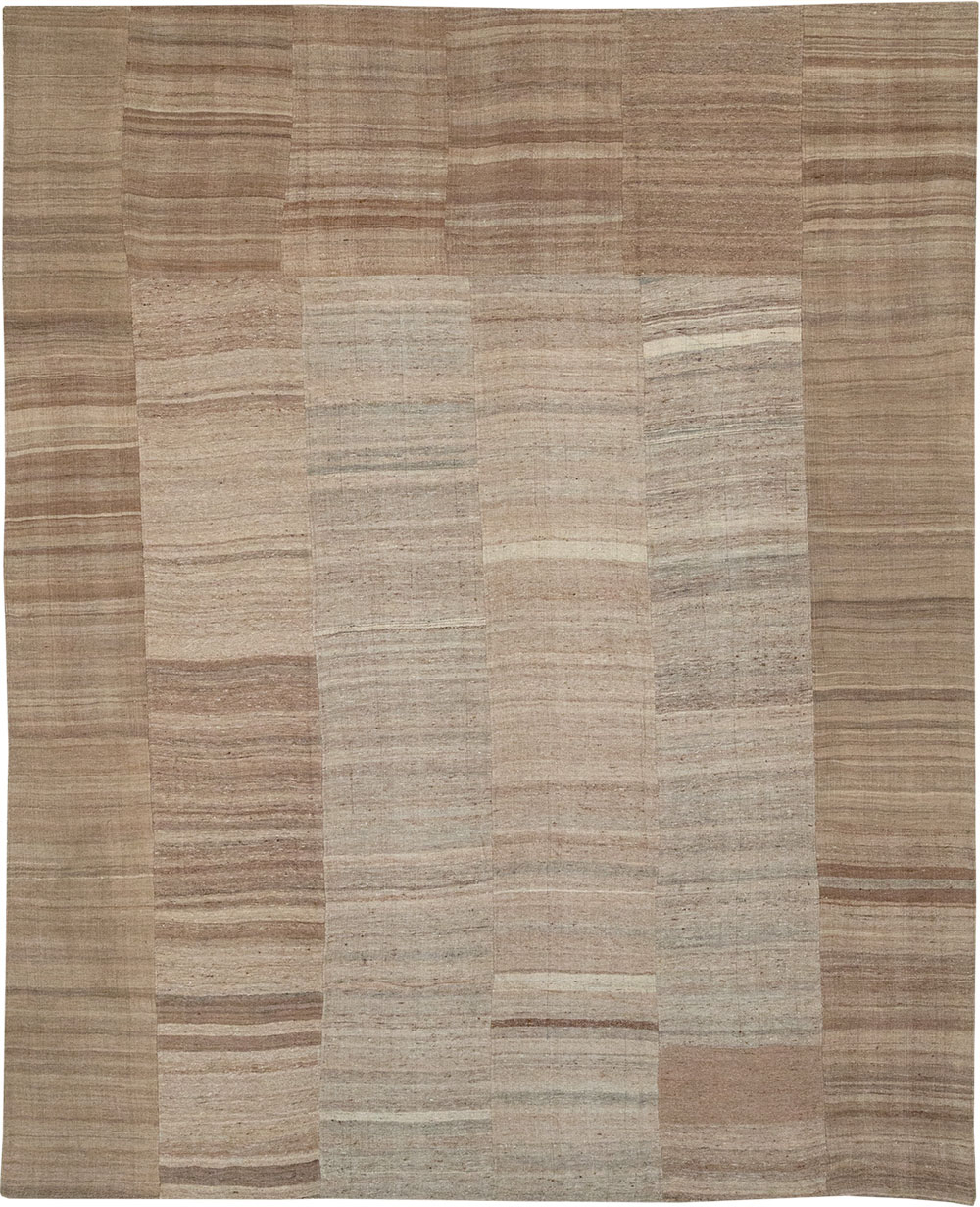 Vintage Turkish Flatweave Kilim Room Size Carpet, No.33074 - Gsblank