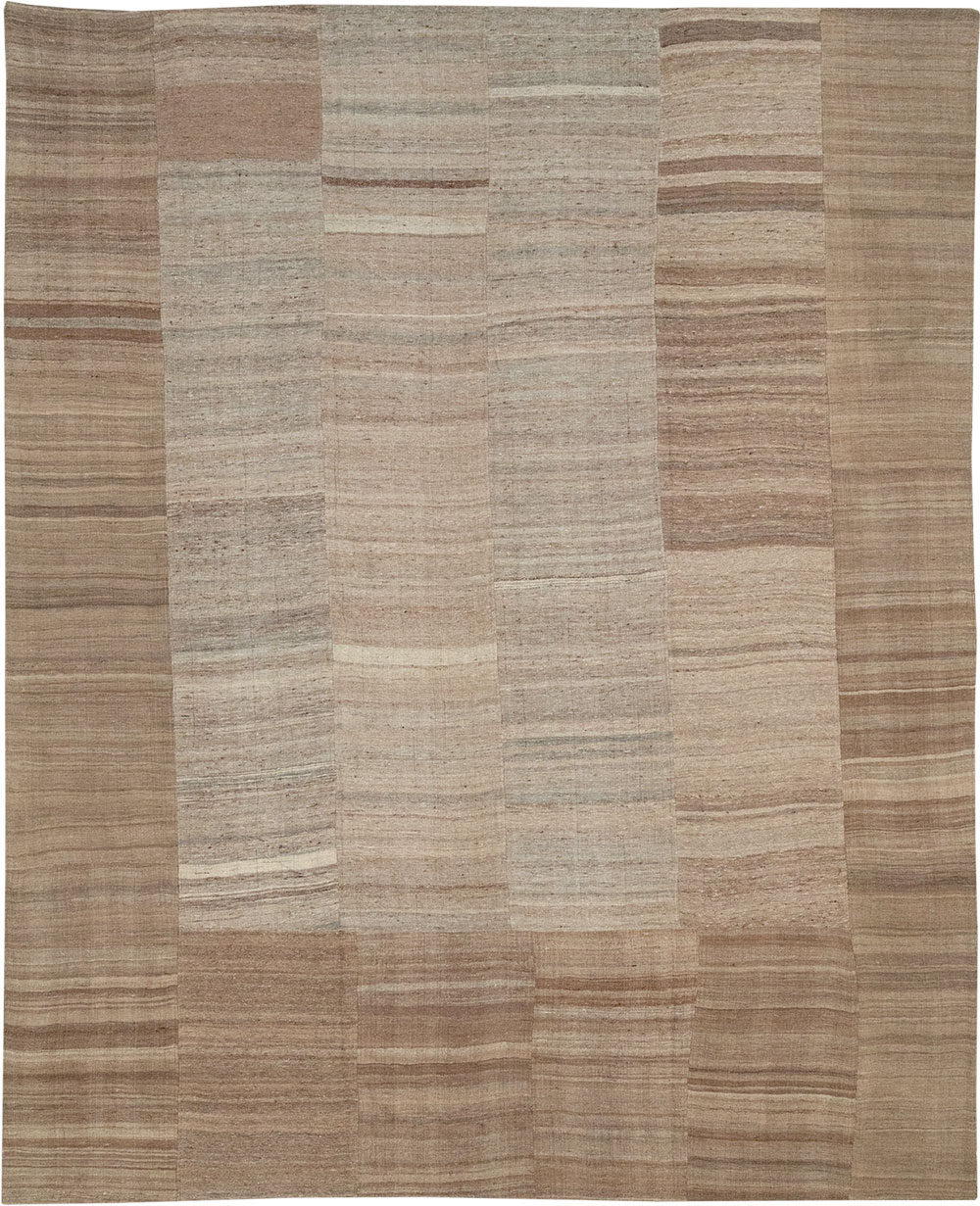 Vintage Turkish Flatweave Kilim Room Size Carpet, No.33074 - Gsblank