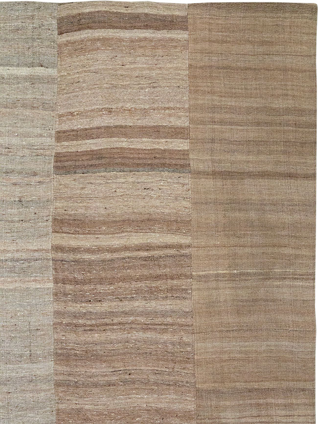 Vintage Turkish Flatweave Kilim Room Size Carpet, No.33074 - Gsblank