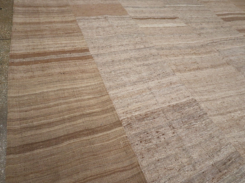 Vintage Turkish Flatweave Kilim Room Size Carpet, No.33074 - Gsblank