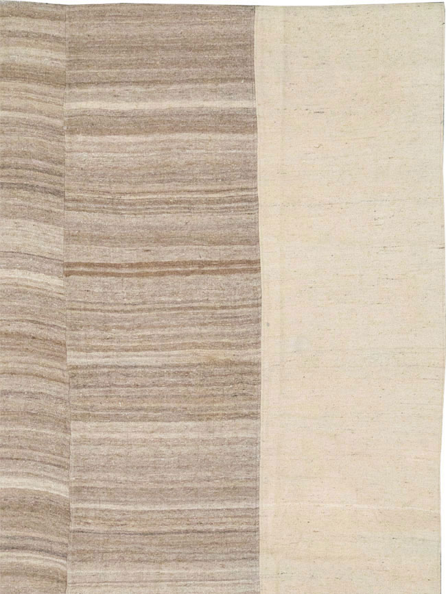 Vintage Turkish Flatweave Kilim Room Size Carpet, No.33075 - Gsblank