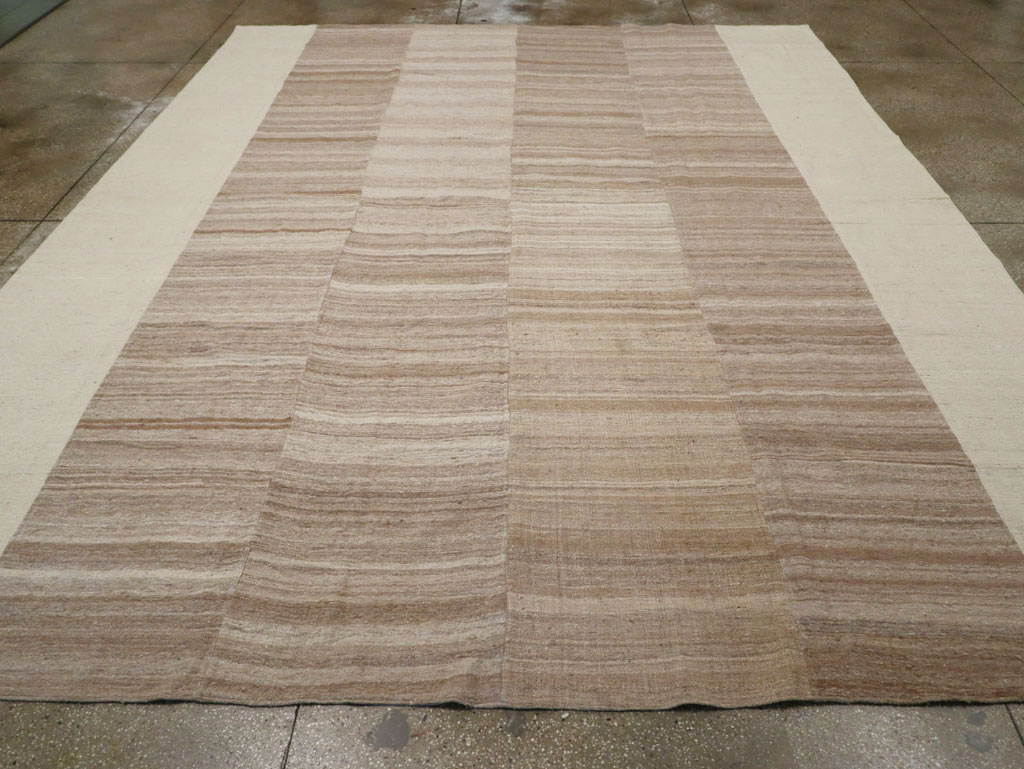 Vintage Turkish Flatweave Kilim Room Size Carpet, No.33075 - Gsblank