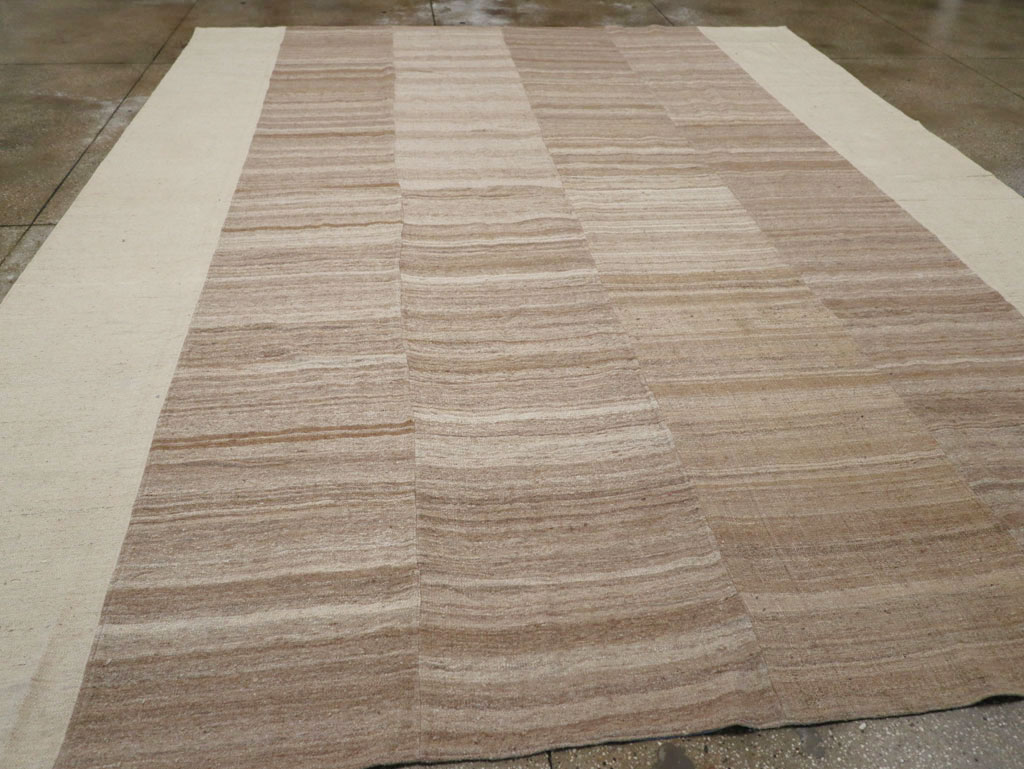 Vintage Turkish Flatweave Kilim Room Size Carpet, No.33075 - Gsblank