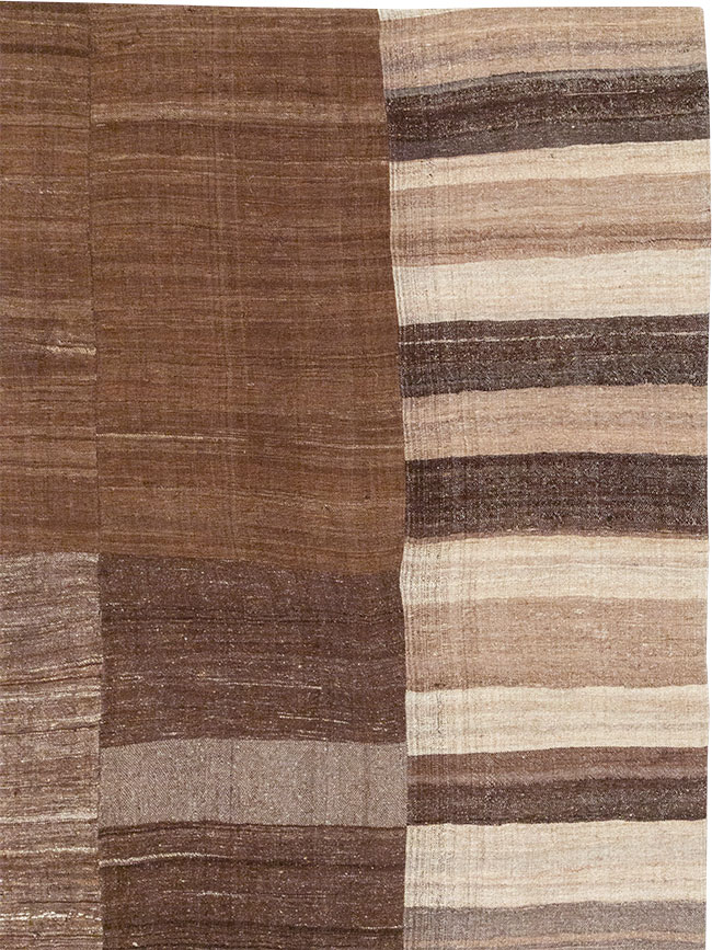 Vintage Turkish Flatweave Kilim Room Size Carpet, No.33076 - Gsblank