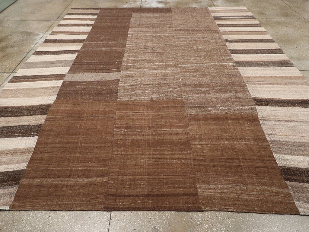 Vintage Turkish Flatweave Kilim Room Size Carpet, No.33076 - Gsblank