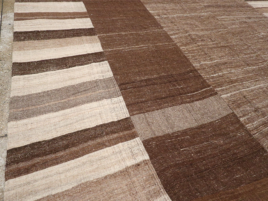 Vintage Turkish Flatweave Kilim Room Size Carpet, No.33076 - Gsblank