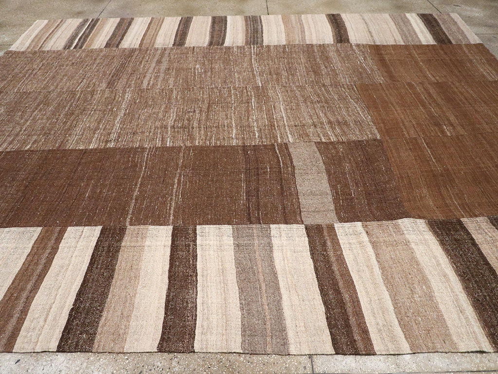 Vintage Turkish Flatweave Kilim Room Size Carpet, No.33076 - Gsblank