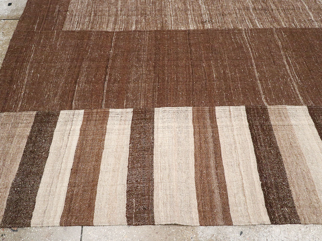 Vintage Turkish Flatweave Kilim Room Size Carpet, No.33076 - Gsblank