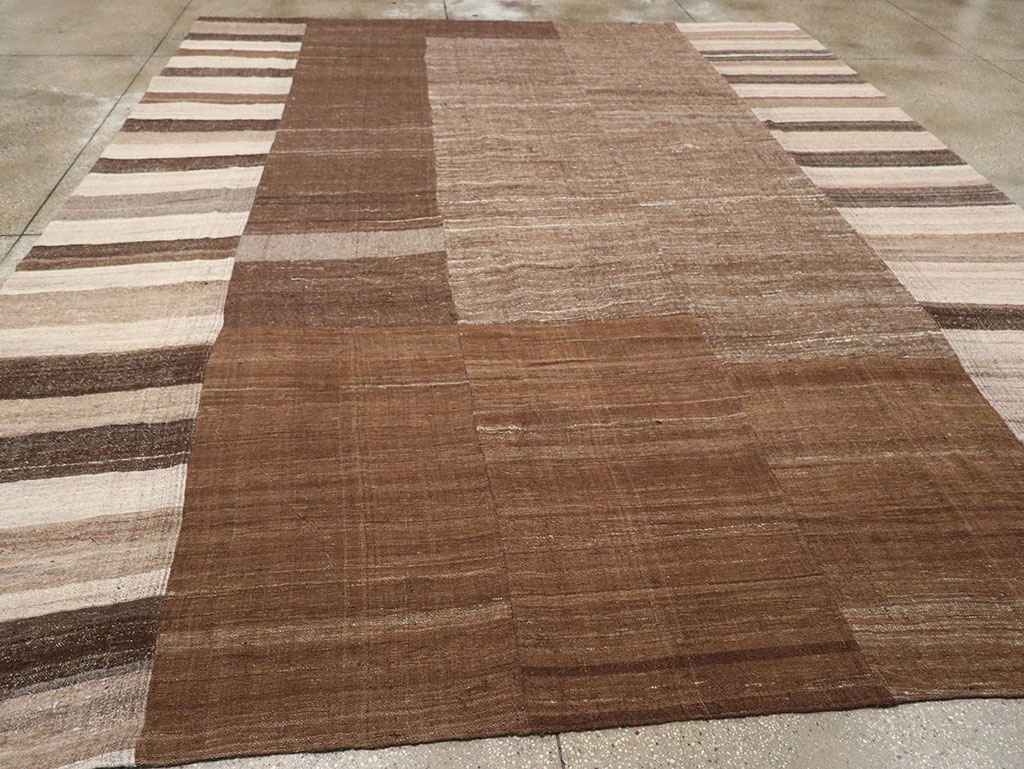 Vintage Turkish Flatweave Kilim Room Size Carpet, No.33076 - Gsblank
