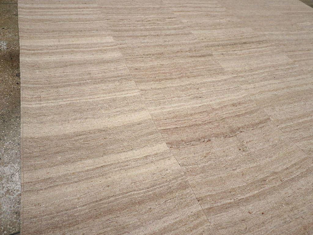 Vintage Turkish Flatweave Kilim Room Size Carpet, No.33079 - Gsblank