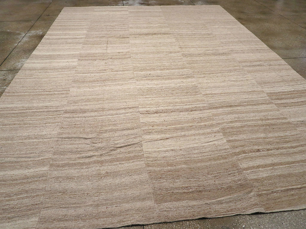 Vintage Turkish Flatweave Kilim Room Size Carpet, No.33079 - Gsblank