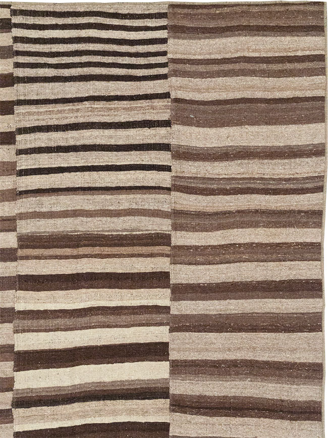 Vintage Turkish Flatweave Kilim Room Size Carpet, No.33085 - Gsblank