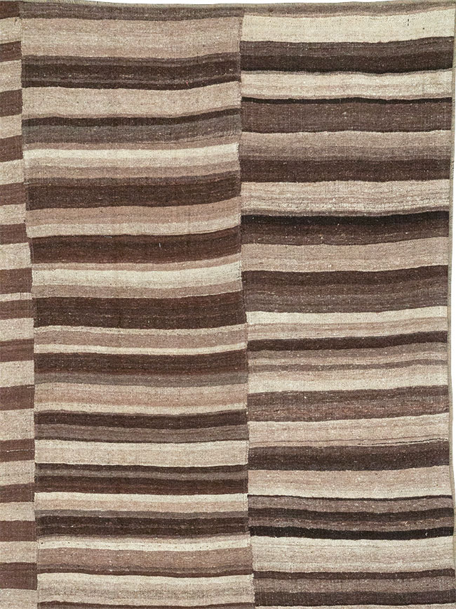 Vintage Turkish Flatweave Kilim Room Size Carpet, No.33085 - Gsblank