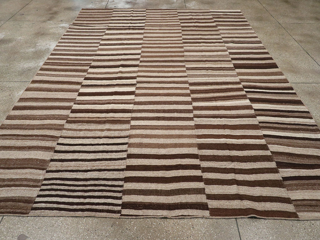 Vintage Turkish Flatweave Kilim Room Size Carpet, No.33085 - Gsblank