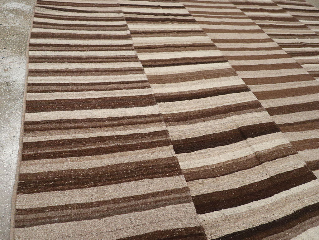 Vintage Turkish Flatweave Kilim Room Size Carpet, No.33085 - Gsblank