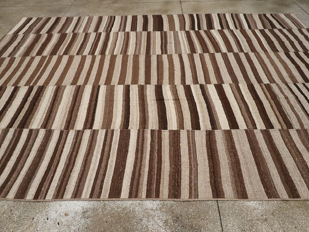 Vintage Turkish Flatweave Kilim Room Size Carpet, No.33085 - Gsblank