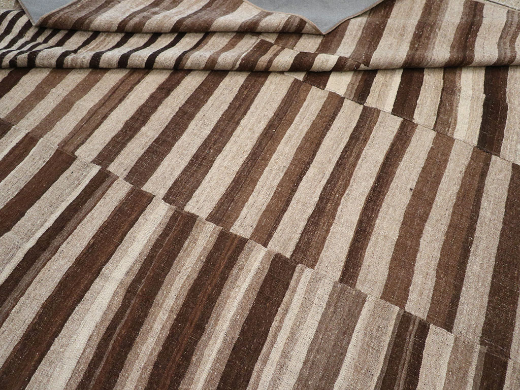 Vintage Turkish Flatweave Kilim Room Size Carpet, No.33085 - Gsblank