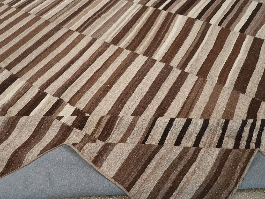 Vintage Turkish Flatweave Kilim Room Size Carpet, No.33085 - Gsblank