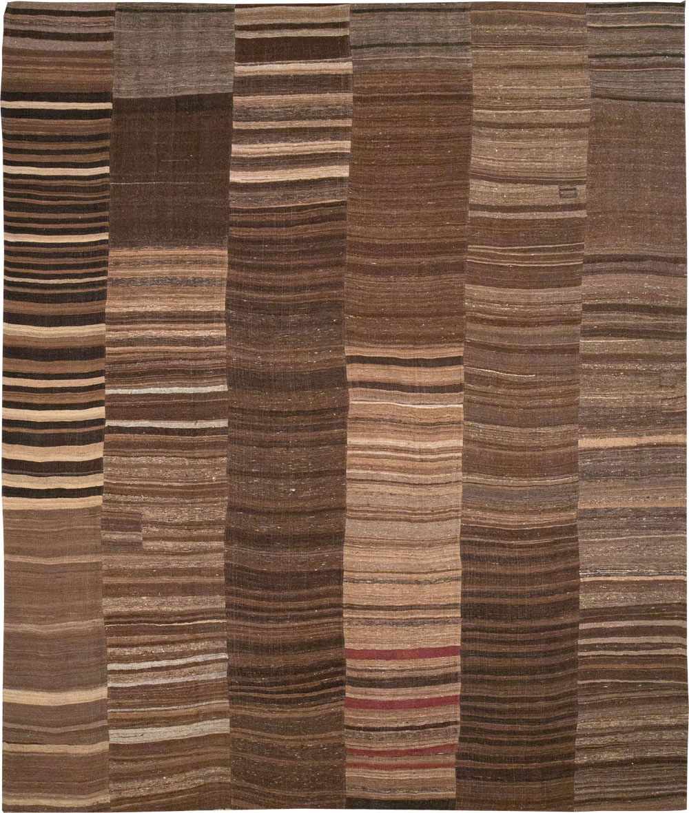 Vintage Turkish Flatweave Kilim Room Size Carpet, No.33088 - Gsblank