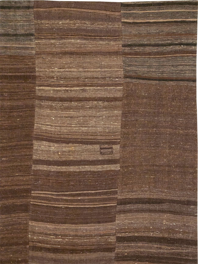 Vintage Turkish Flatweave Kilim Room Size Carpet, No.33088 - Gsblank